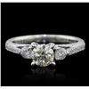 Image 1 : 18KT White Gold 1.57ctw Diamond Ring