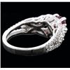 Image 3 : 18KT White Gold 0.50ct Ruby and Diamond Ring