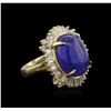 Image 2 : 14KT Yellow Gold 16.24ct Tanzanite and Diamond Ring