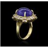 Image 3 : 14KT Yellow Gold 16.24ct Tanzanite and Diamond Ring