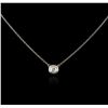 Image 2 : 14KT White Gold 0.41ct Diamond Necklace