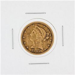 1902-S $5 VF Liberty Head Half Eagle Coin