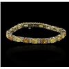 Image 1 : 14KT Yellow Gold 19.40ctw Sapphire and Diamond Bracelet