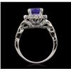 Image 3 : 14KT White Gold 2.38ct Tanzanite and Diamond Ring