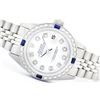Image 1 : Ladies Rolex Stainless Steel Diamond and Sapphire DateJust Wristwatch