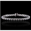 Image 1 : 14KT White Gold 4.87ctw Diamond Tennis Bracelet
