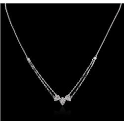 14KT White Gold 0.65ctw Diamond Necklace