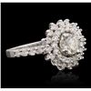 Image 2 : 14KT White Gold 1.56ctw Diamond Ring