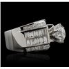 Image 2 : 18KT White Gold 5.12ctw Diamond Ring