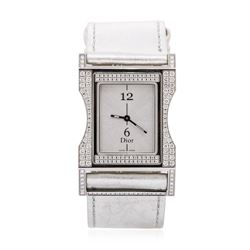 Stainless Steel 2.00ctw Diamond Christian Dior Wristwatch