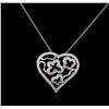 Image 1 : 14-18KT White Gold 0.56ctw Diamond Pendant With Chain