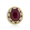 Image 1 : 14KT Yellow Gold 12.34ctw Ruby and Diamond Ring