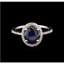 2.70ct Sapphire and Diamond Ring - 14KT White Gold