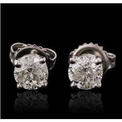 14KT White Gold 1.19ctw Diamond Stud Earrings