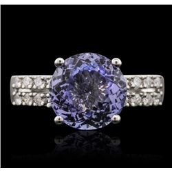 18KT White Gold 3.99ct Tanzanite and Diamond Ring