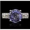 Image 1 : 18KT White Gold 3.99ct Tanzanite and Diamond Ring