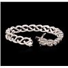 Image 3 : 18KT White Gold 3.74ctw Diamond Tennis Bracelet