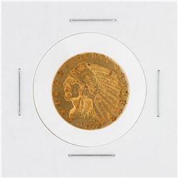 1909 $5 AU Indian Head Half Eagle Coin