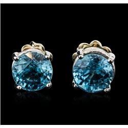 14KT White Gold 2.00ctw Blue Zircon Earrings