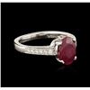 Image 2 : 14KT White Gold 1.85ct Ruby and Diamond Ring