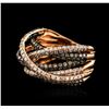 Image 2 : 14KT Two-Tone Gold 1.70ctw Diamond Ring