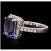 Image 2 : 14KT White Gold 2.40ct Tanzanite and Diamond Ring