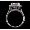 Image 3 : 14KT Two-Tone Gold 4.29ct Tanzanite and Diamond Ring