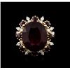 Image 1 : 14KT White Gold 9.53ctw Ruby and Diamond Ring