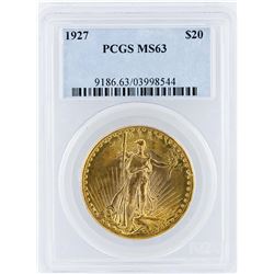 1927 PCGS MS63 $20 St. Gaudens Double Eagle Coin