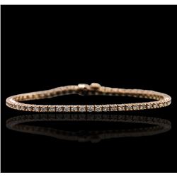 14KT Rose Gold 2.72ctw Diamond Bracelet