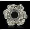 Image 1 : 14KT White Gold 3.57ctw Diamond Ring