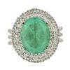 Image 1 : 14KT Yellow Gold GIA Certified 5.60ct Emerald and Diamond Ring