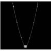Image 2 : 14KT White Gold GIA Certified 1.70ctw Diamond Necklace