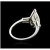 Image 3 : Platinum 3.19ctw Diamond Ring