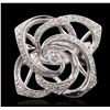 Image 1 : 14KT White Gold 0.59ctw Diamond Ring