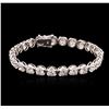 Image 1 : 18KT White Gold 10.64ctw Diamond Tennis Bracelet