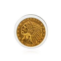 1909-D $5 Cu Indian Head Half Eagle Coin
