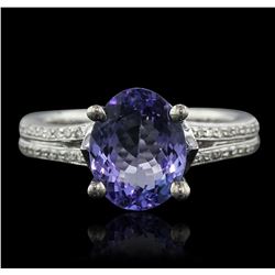 18KT White Gold 2.96ct Tanzanite and Diamond Ring