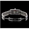 Image 4 : Ladies Cartier 18KT White Gold 2.00ctw Diamond Tank Americaine Wristwatch