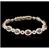 Image 1 : 14KT Yellow Gold 6.65ctw Ruby and Diamond Bracelet