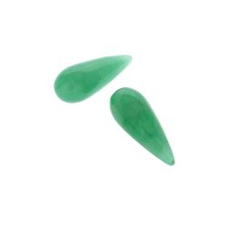 18.69ctw. Briolette Cut Cabochon Jadeite