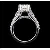 Image 3 : 14KT White Gold EGL Certified 3.12ctw Diamond Ring