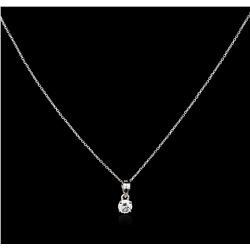 14KT White Gold 0.25ct Diamond Pendant With Chain