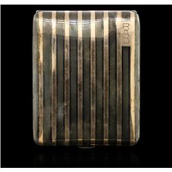 14KT Two-Tone Gold and Sterling Silver Cigarette Case