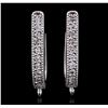 Image 1 : 14KT White Gold 0.26ctw Diamond Earrings