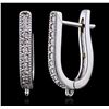 Image 2 : 14KT White Gold 0.26ctw Diamond Earrings