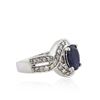 Image 2 : 14KT White Gold 1.73ct Sapphire and Diamond Ring