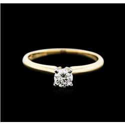 14KT Two-Tone Gold 0.30ct Diamond Solitaire Ring