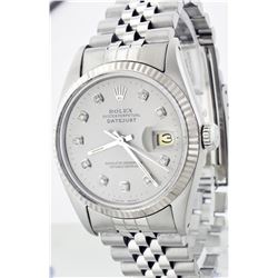 Gents Rolex Stainless Steel Diamond DateJust Wristwatch