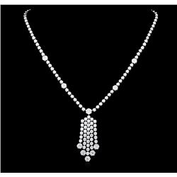 14KT White Gold 4.81ctw Diamond Necklace